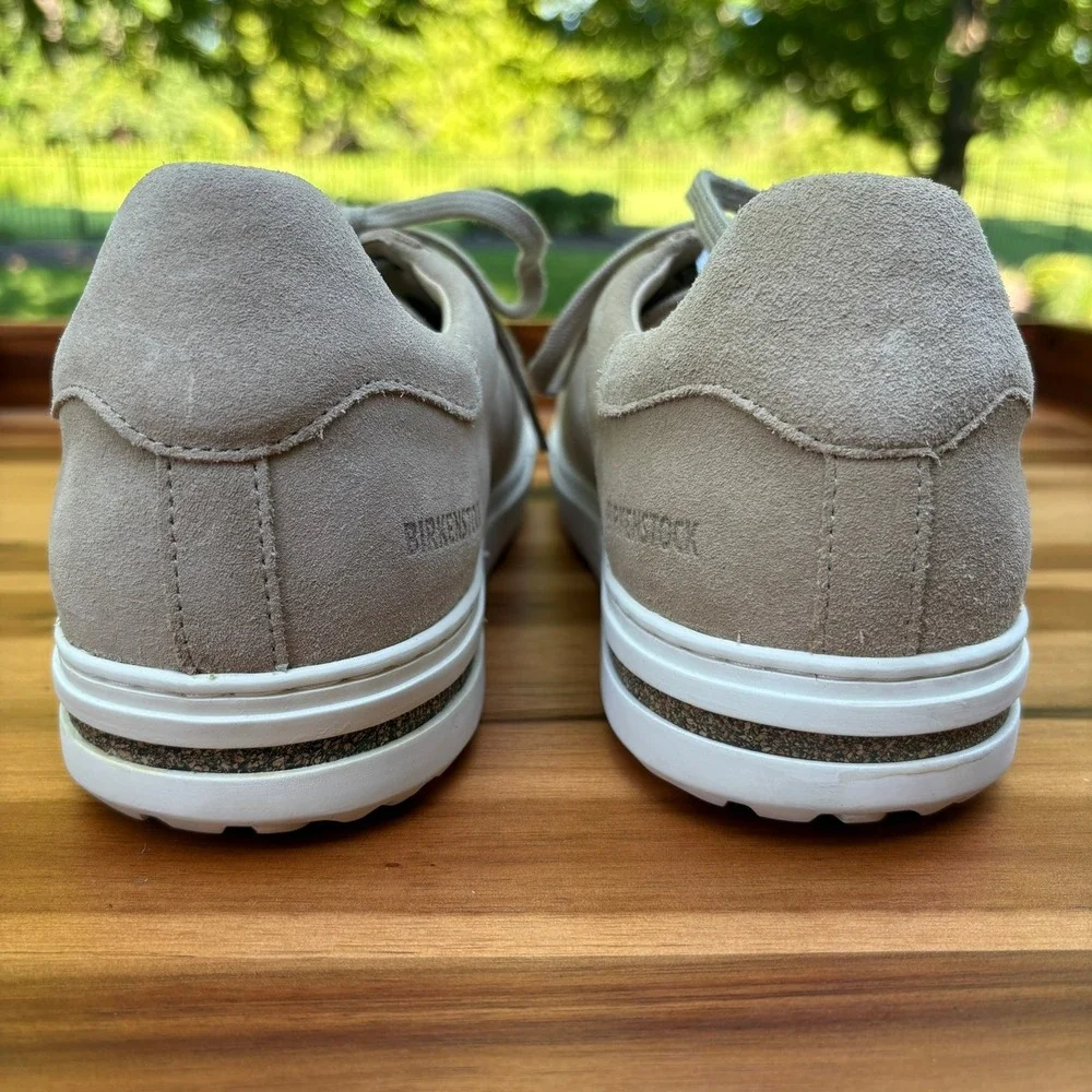 Birkenstock Bend Low Suede Sneakers Mens 44 Sand Beige Casual NEW
